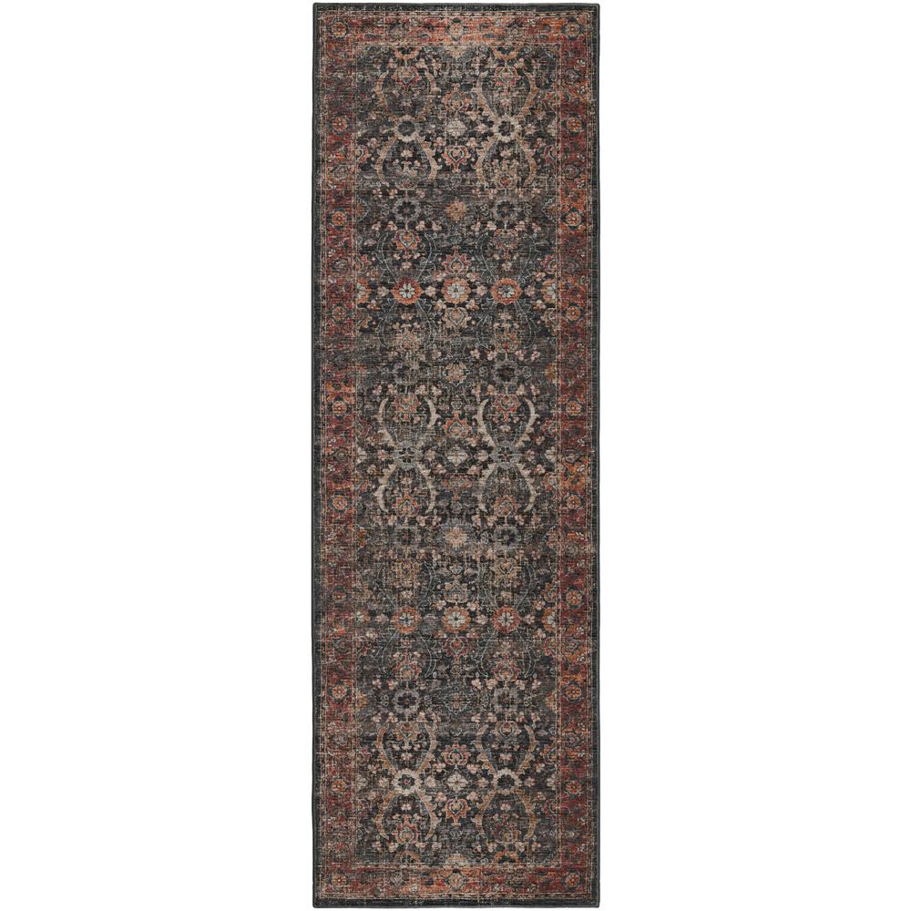 Jericho JC1 Charcoal 2'6" x 12' Runner Rug. Picture 1