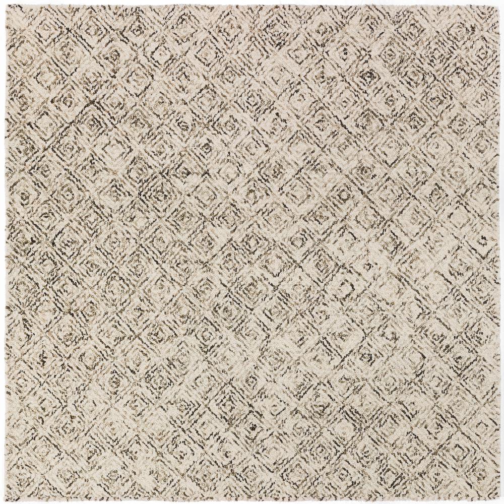 Zoe ZZ1 Chocolate 4' x 4' Square Rug. Picture 1