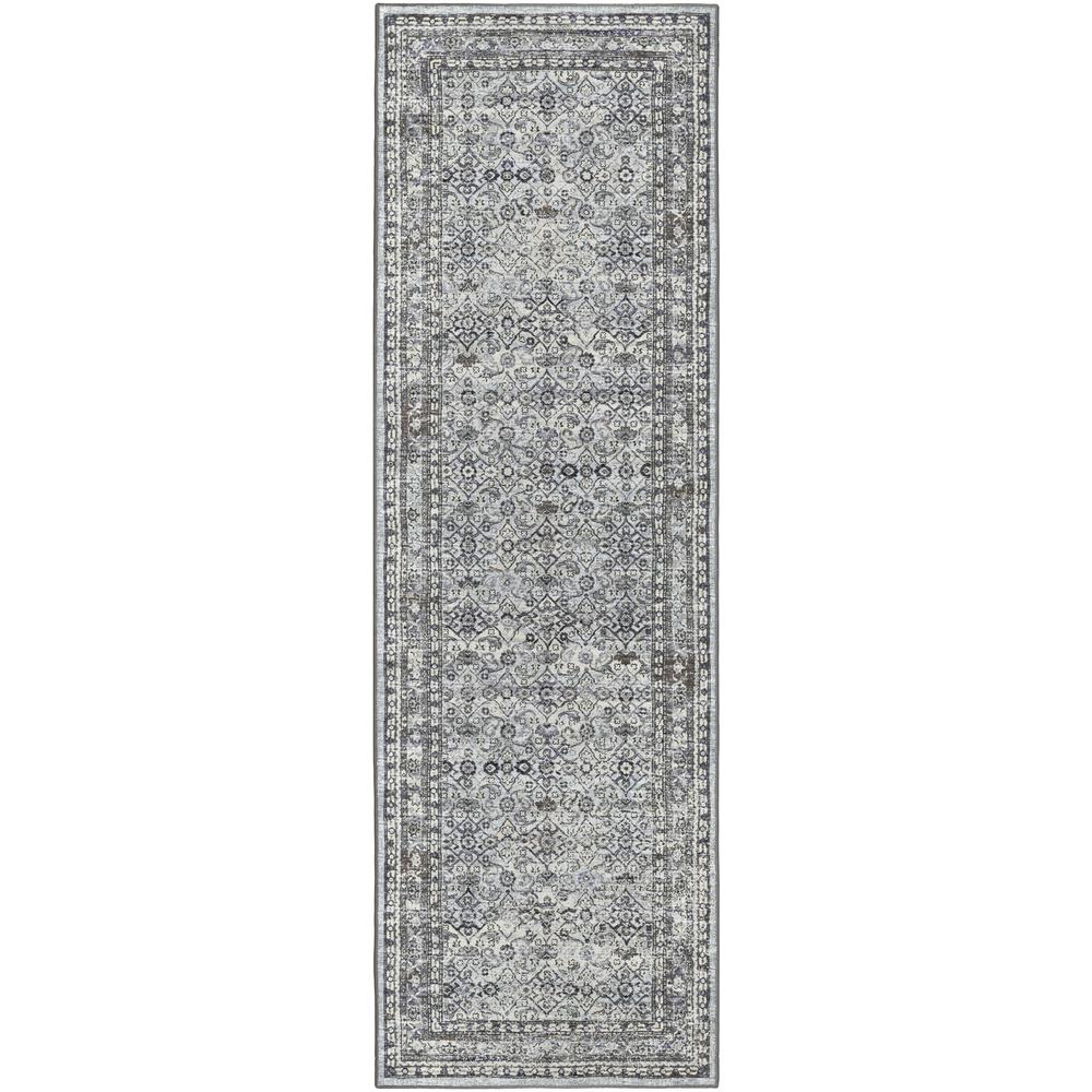 Jericho JC7 Pewter 2'6" x 12' Runner Rug. Picture 1