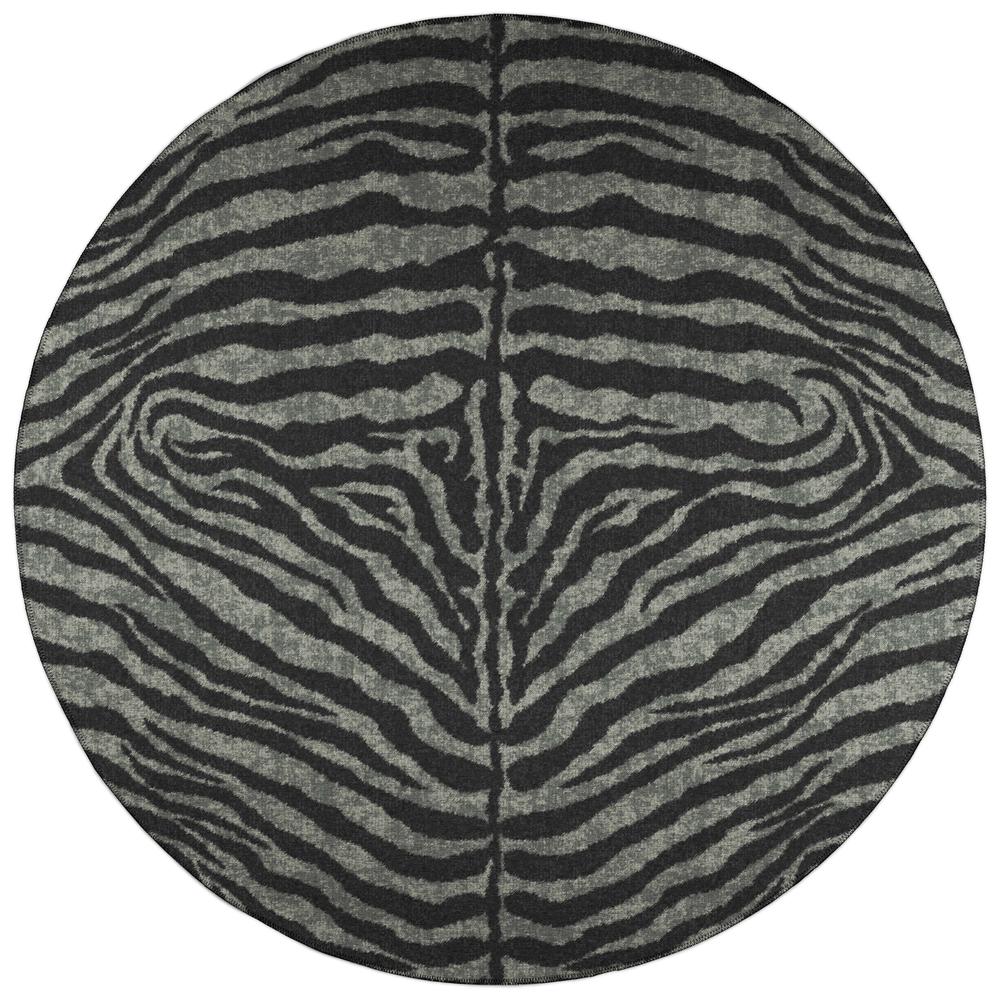 Indoor/Outdoor Mali ML1 Midnight Washable 6' x 6' Round Rug. Picture 1