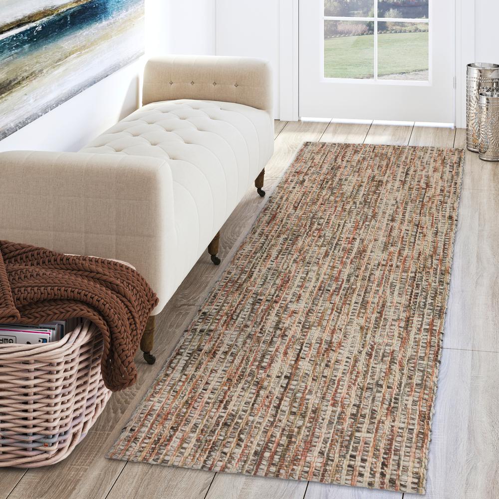 Addison Harrison Autumn Casual Natural Wool 2’3" x 7’6" Runner Rug. The main picture.