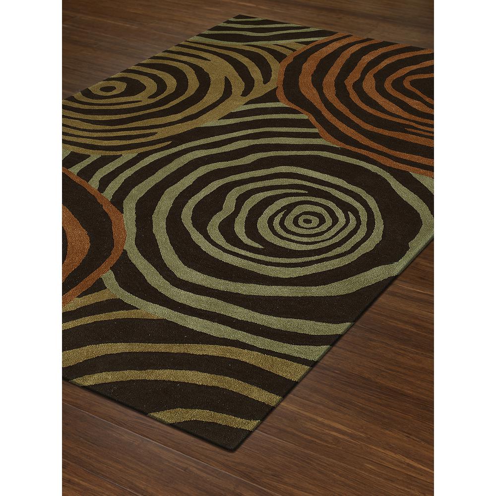 Zenith 12 Brown 5'X7'6", Area Rug. Picture 2