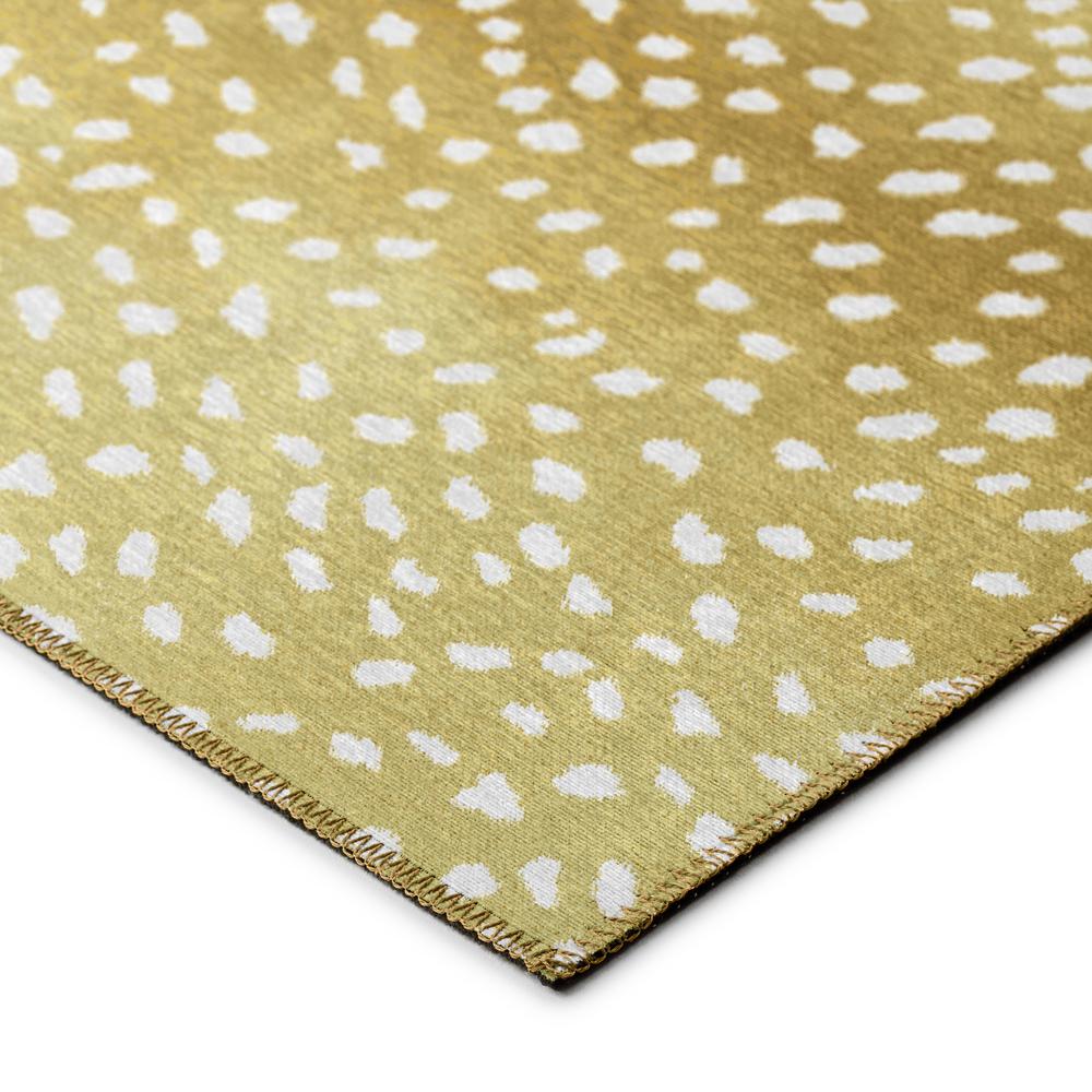 Indoor/Outdoor Mali ML3 Gold Washable 2'3" x 7'6" Runner Rug. Picture 4