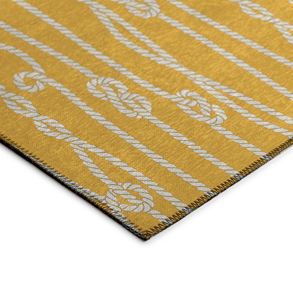 Indoor/Outdoor Harpswell AHP37 Gilded Washable 3' x 5' Rug. Picture 4