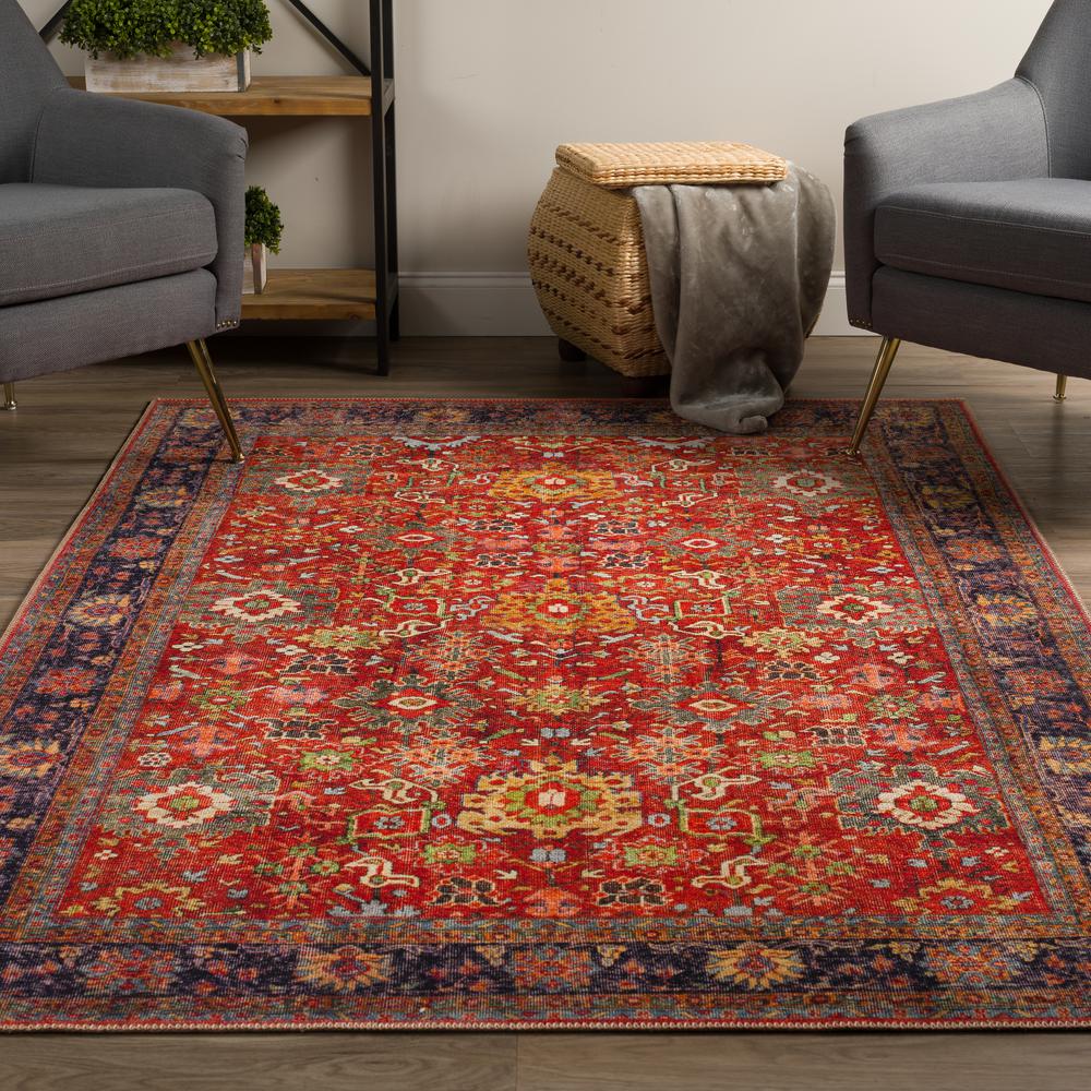 Kensington AKE39PA8X10 Red, Area Rug. Picture 1