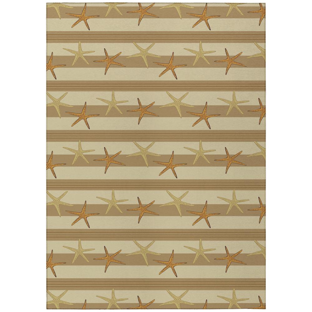 Indoor/Outdoor Surfside ASR42 Tan Washable 8' x 10' Rug. The main picture.