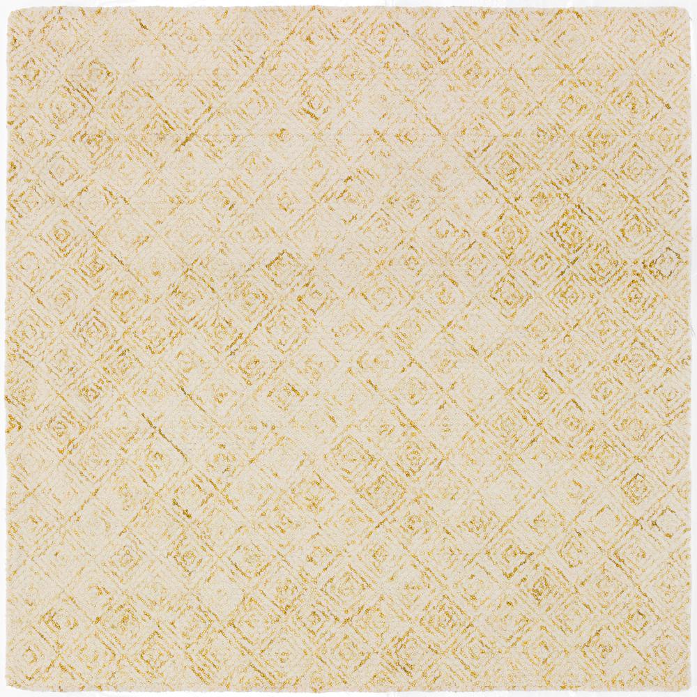Zoe ZZ1 Gold 6' x 6' Square Rug. The main picture.