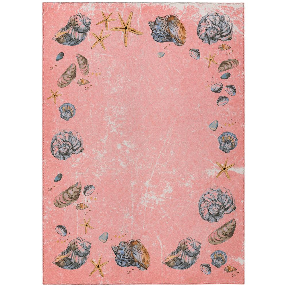 Indoor/Outdoor Surfside ASR39 Peach Washable 8' x 10' Rug. Picture 1
