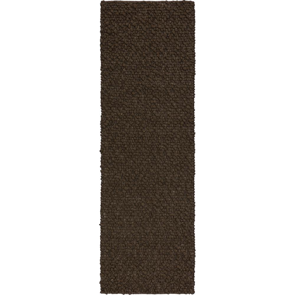 Gorbea GR1 Chocolate 2'6" x 16' Runner Rug. Picture 1