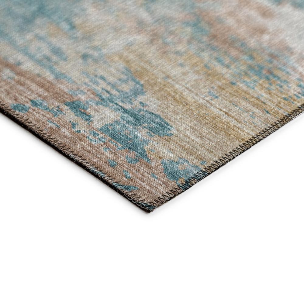 Indoor/Outdoor Accord AAC34 Teal Washable 3' x 5' Rug. Picture 4