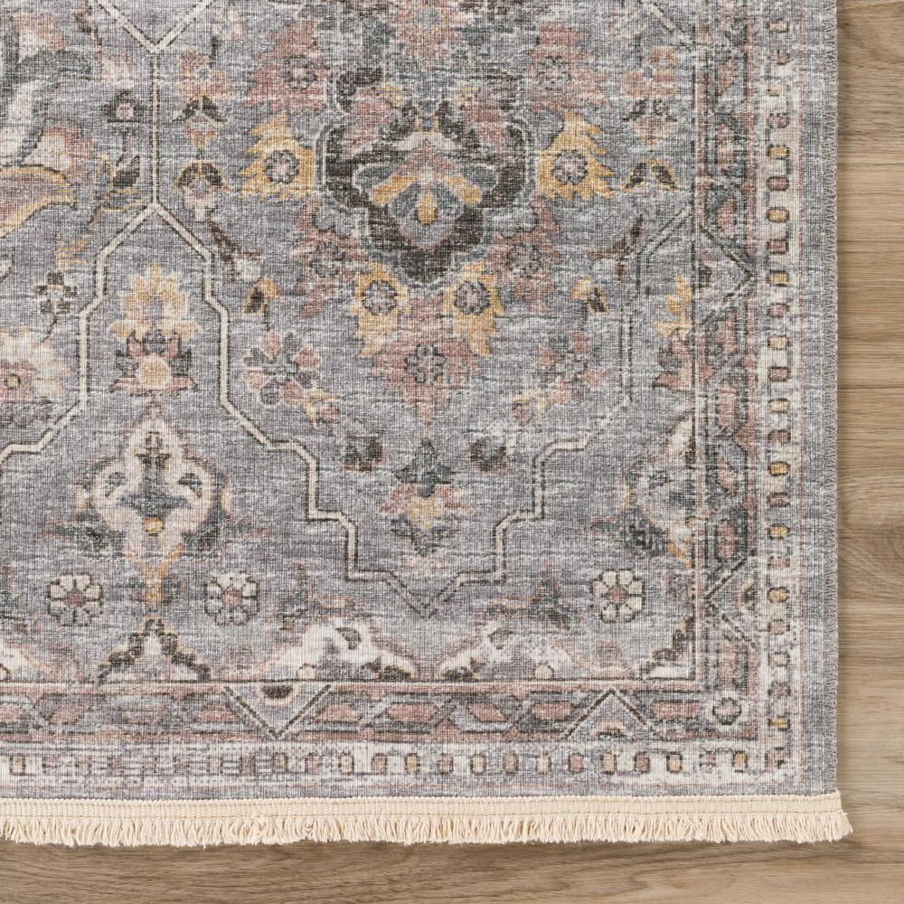 Sterling Ash Traditional Damask 3' x 5' Area Rug Ash AST34. Picture 2
