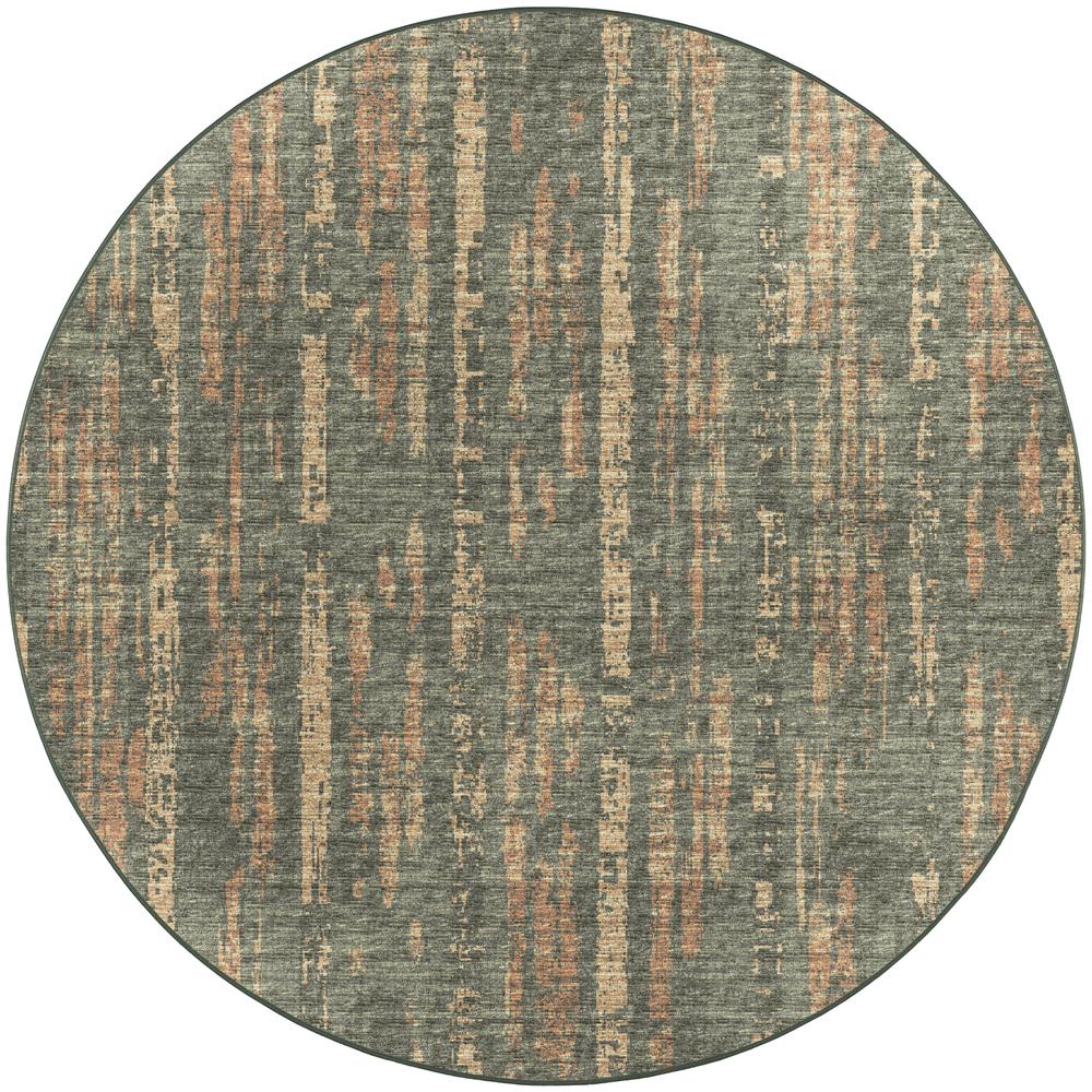 Winslow WL6 Olive 8' x 8' Round Rug. Picture 1