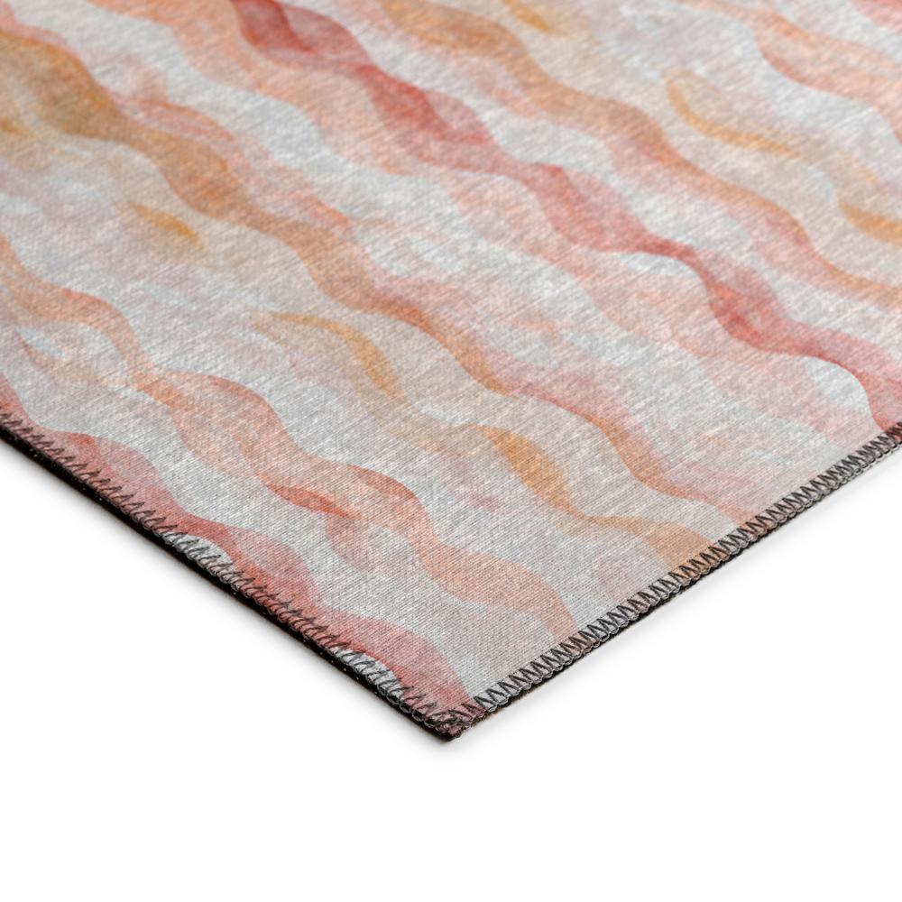 Indoor/Outdoor Surfside ASR46 Peach Washable 3' x 5' Rug. Picture 4