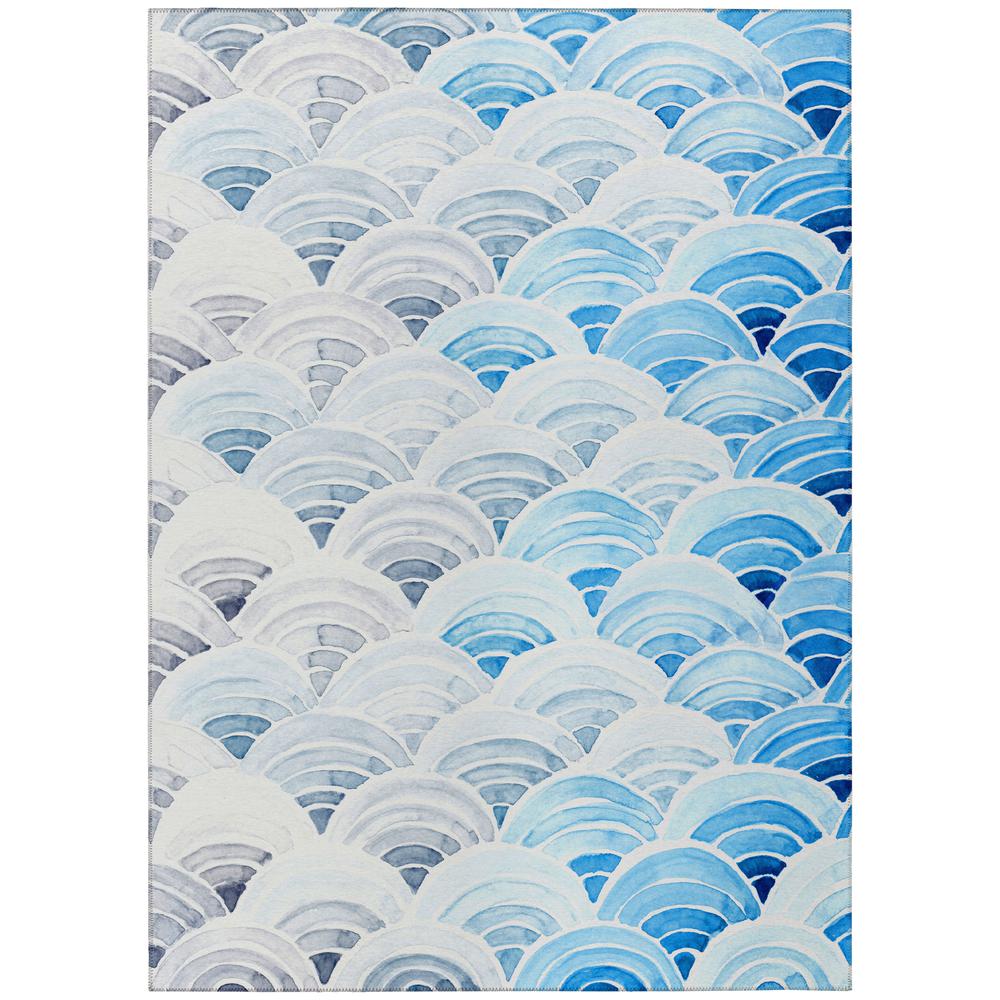 Indoor/Outdoor Surfside ASR35 Blue Washable 8' x 10' Rug. The main picture.