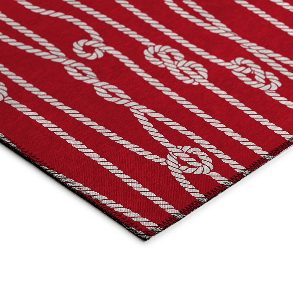 Indoor/Outdoor Harpswell AHP37 Ruby Washable 3' x 5' Rug. Picture 4
