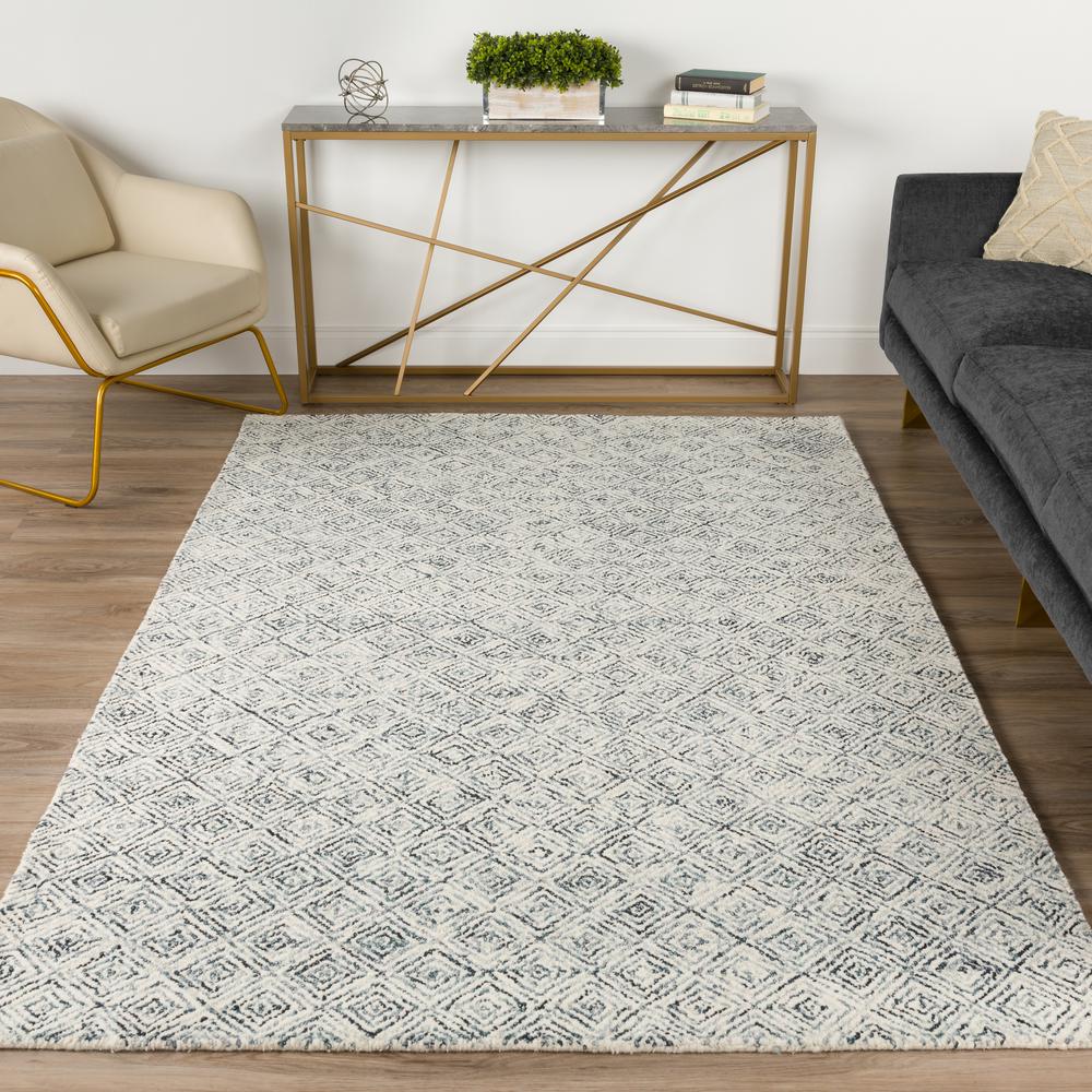 Zoe ZZ1 Charcoal 10' x 14' Rug. Picture 2