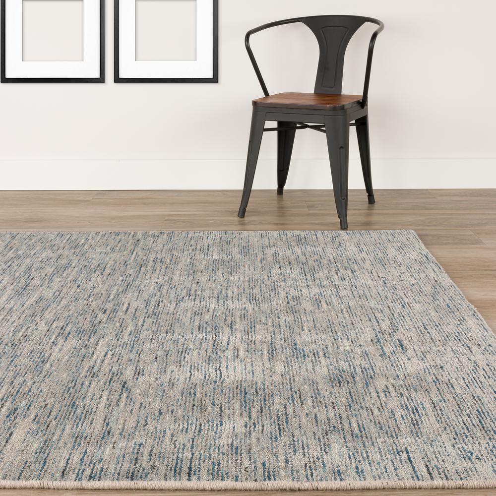 Addison Villager Active Solid Blue 5' x 7'6" Area Rug. Picture 8