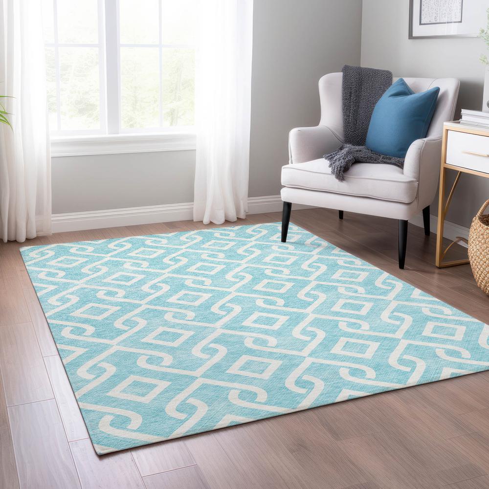 Chantille ACN621 Teal 9' x 12' Rug. Picture 7