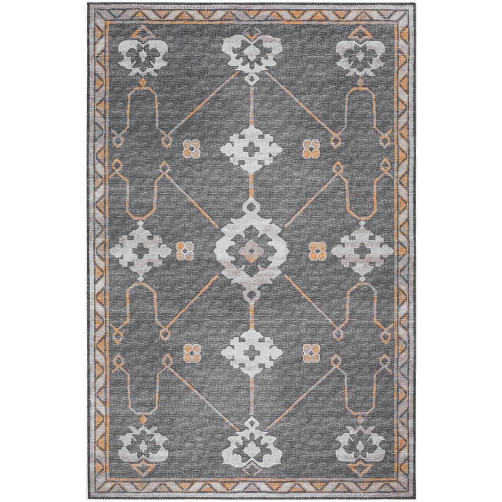 Indoor/Outdoor Sedona SN16 Charcoal Washable 9' x 12' Rug. The main picture.