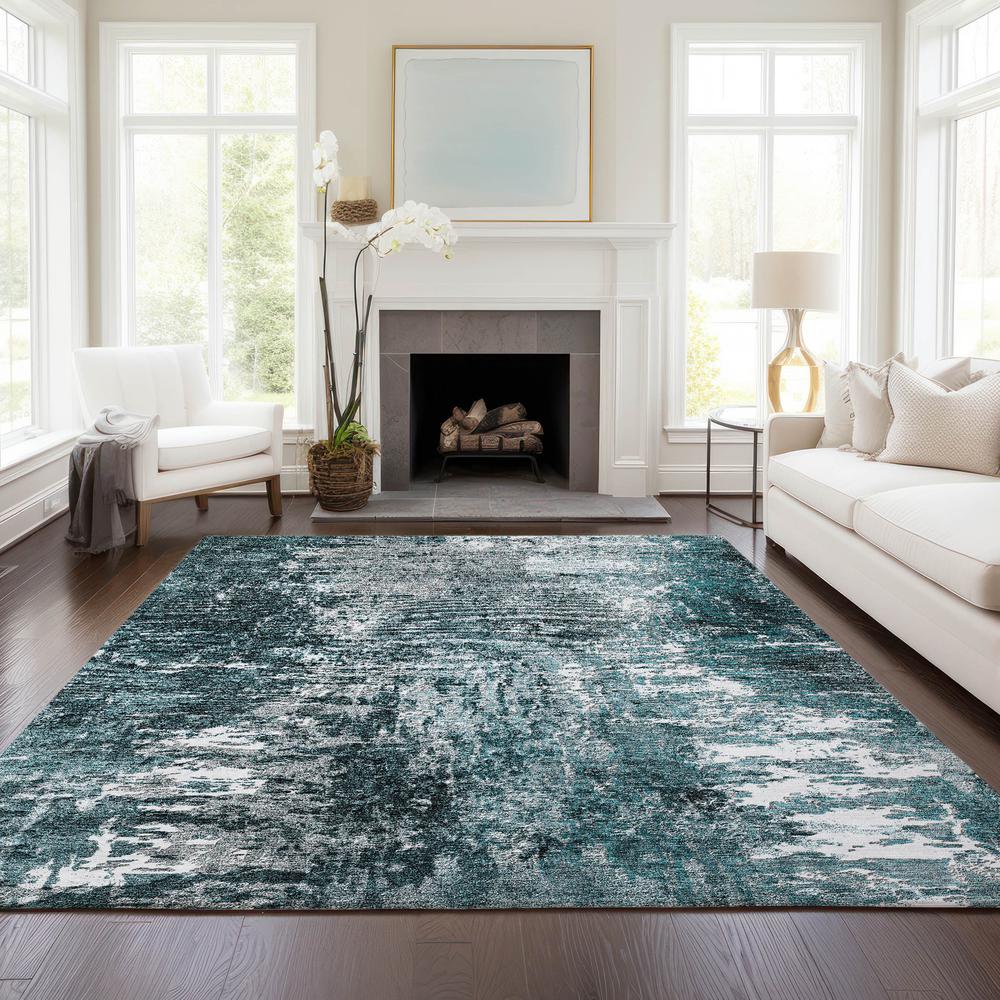 Chantille ACN718 Teal 10' x 14' Rug. Picture 6