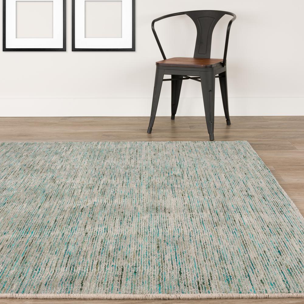 Addison Villager Active Solid Teal 8' x 10' Area Rug. Picture 8