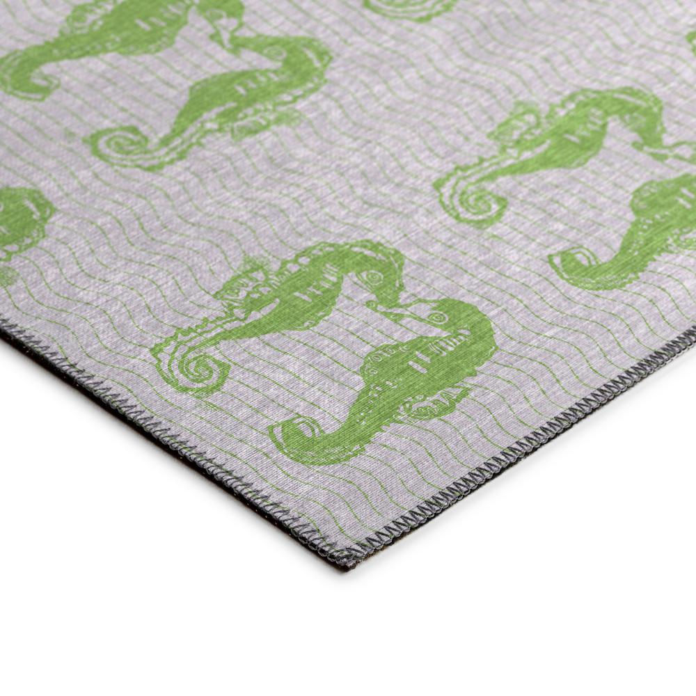Indoor/Outdoor Seabreeze SZ15 Lime-In Washable 8' x 10' Rug. Picture 4