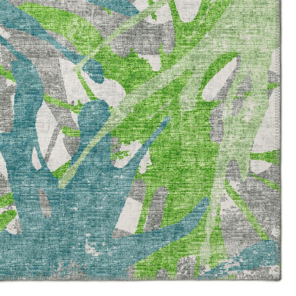 Bravado Green Contemporary Color Splash 5' x 7'6" Area Rug Green ABV36. Picture 2