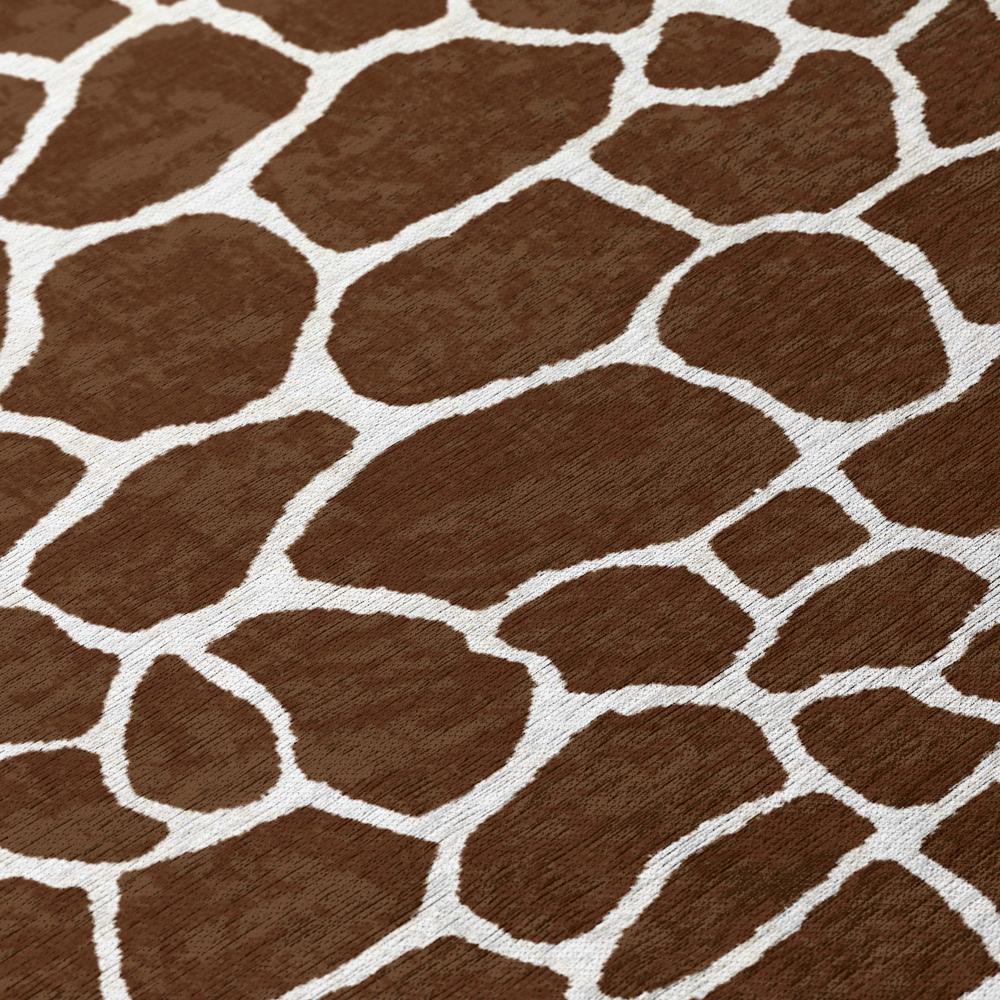 Indoor/Outdoor Mali ML4 Chocolate Washable 2'3" x 12' Runner Rug. Picture 7