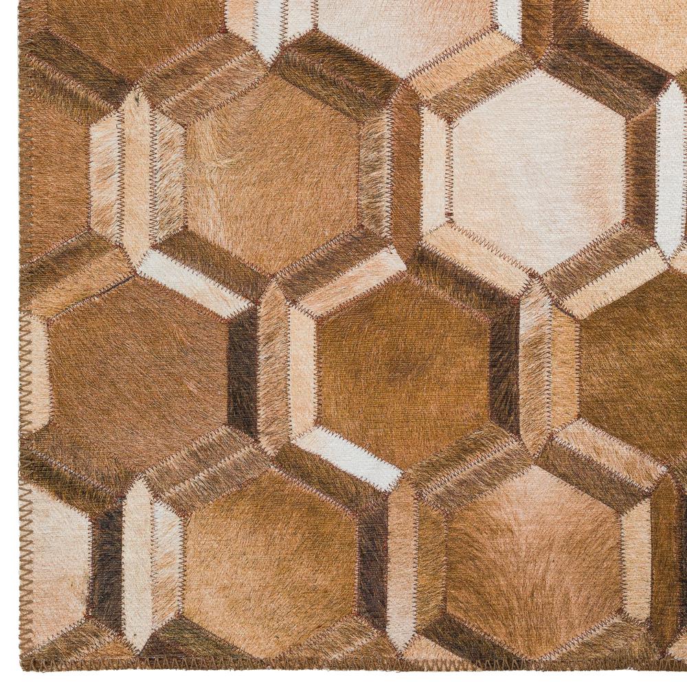 Laredo Brown Animal Patchwork 8' x 8' Round Rug Brown ALR31. Picture 2