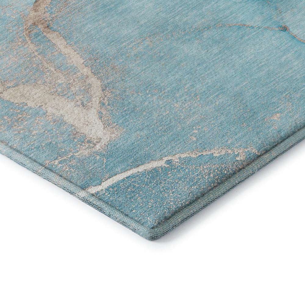 Luxury Washable Odyssey OY7 Teal 8' x 8' Rug. Picture 2