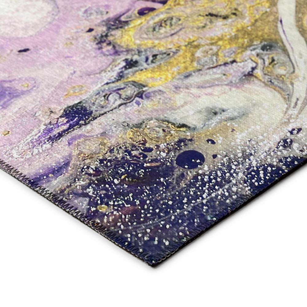 Karina Amethyst Modern Abstract 8' x 8' Area Rug Amethyst AKC37. Picture 3