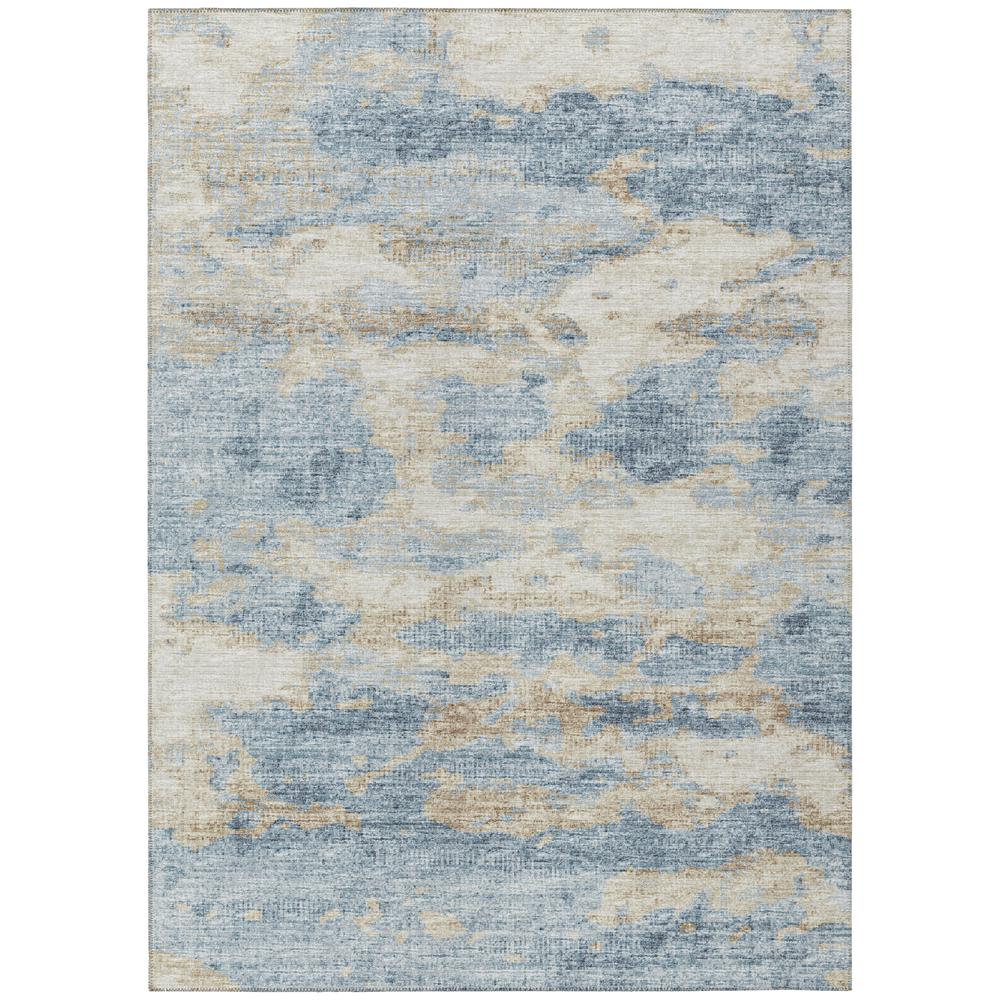 Indoor Accord AAC36 Blue Washable 10' x 14' Rug. Picture 1