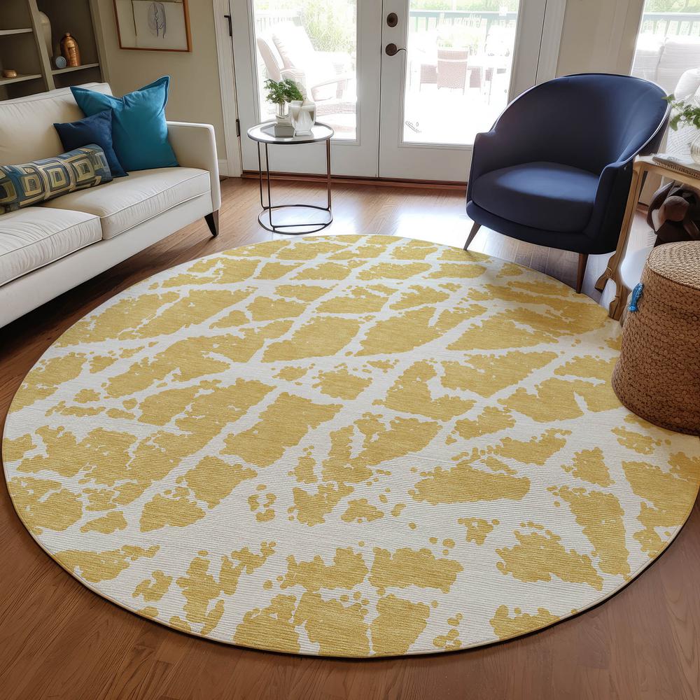 Chantille ACN501 Gold 8' x 8' Rug. Picture 7