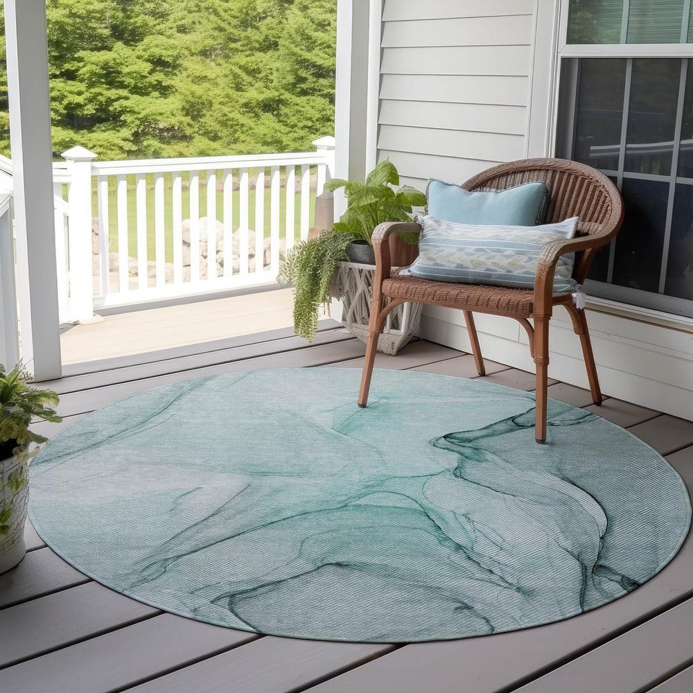Chantille ACN502 Teal 8' x 8' Rug. Picture 8