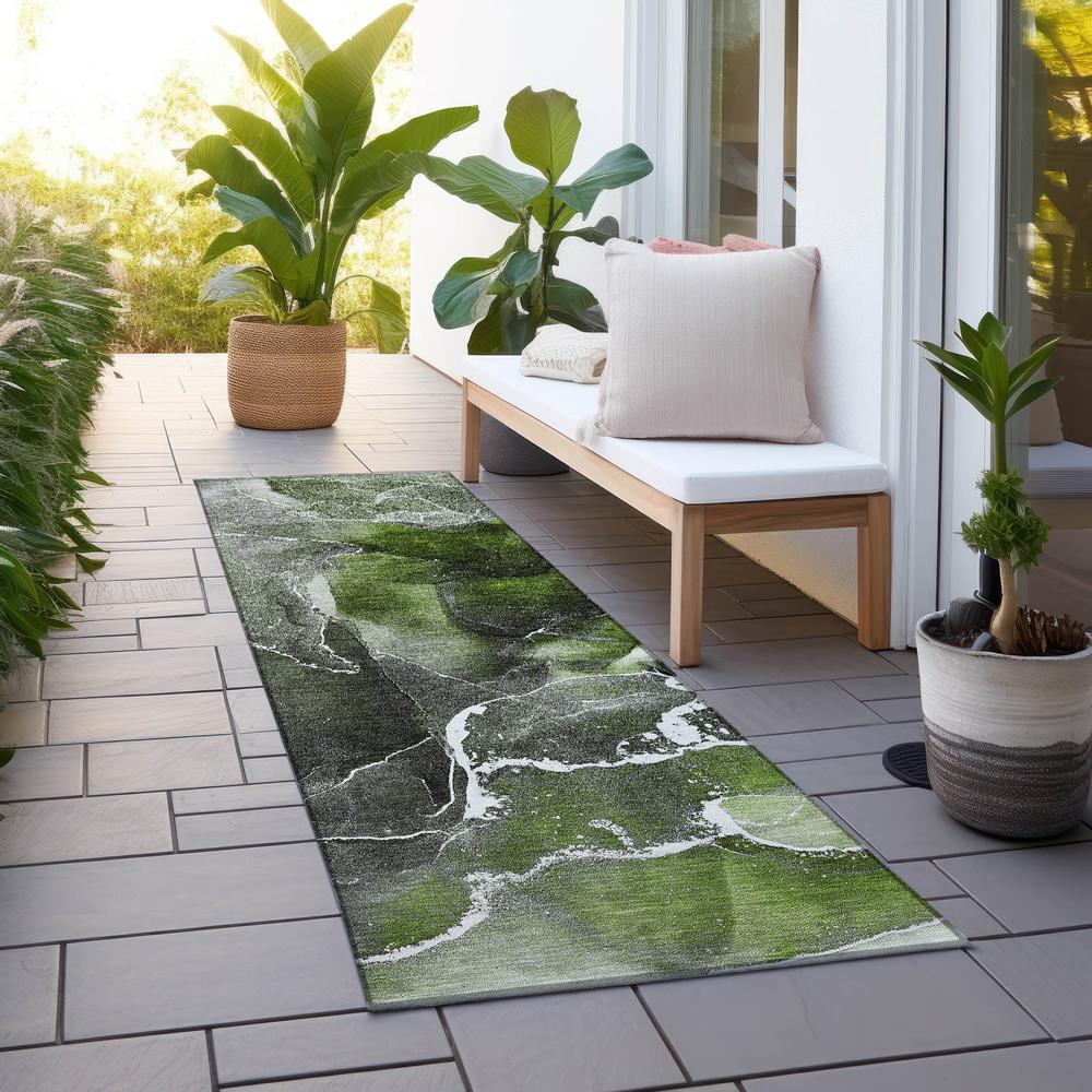 Chantille ACN503 Green 2'3" x 7'6" Rug. Picture 7