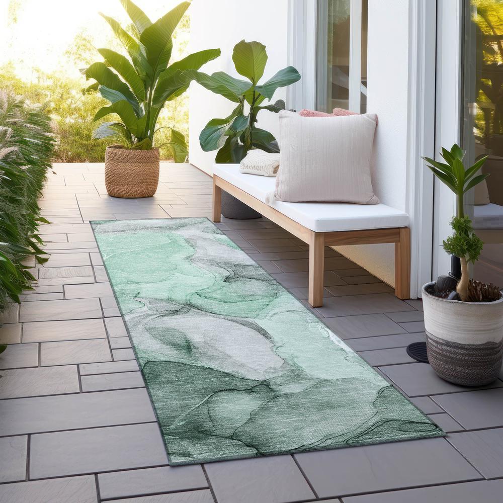 Chantille ACN504 Green 2'3" x 7'6" Rug. Picture 7
