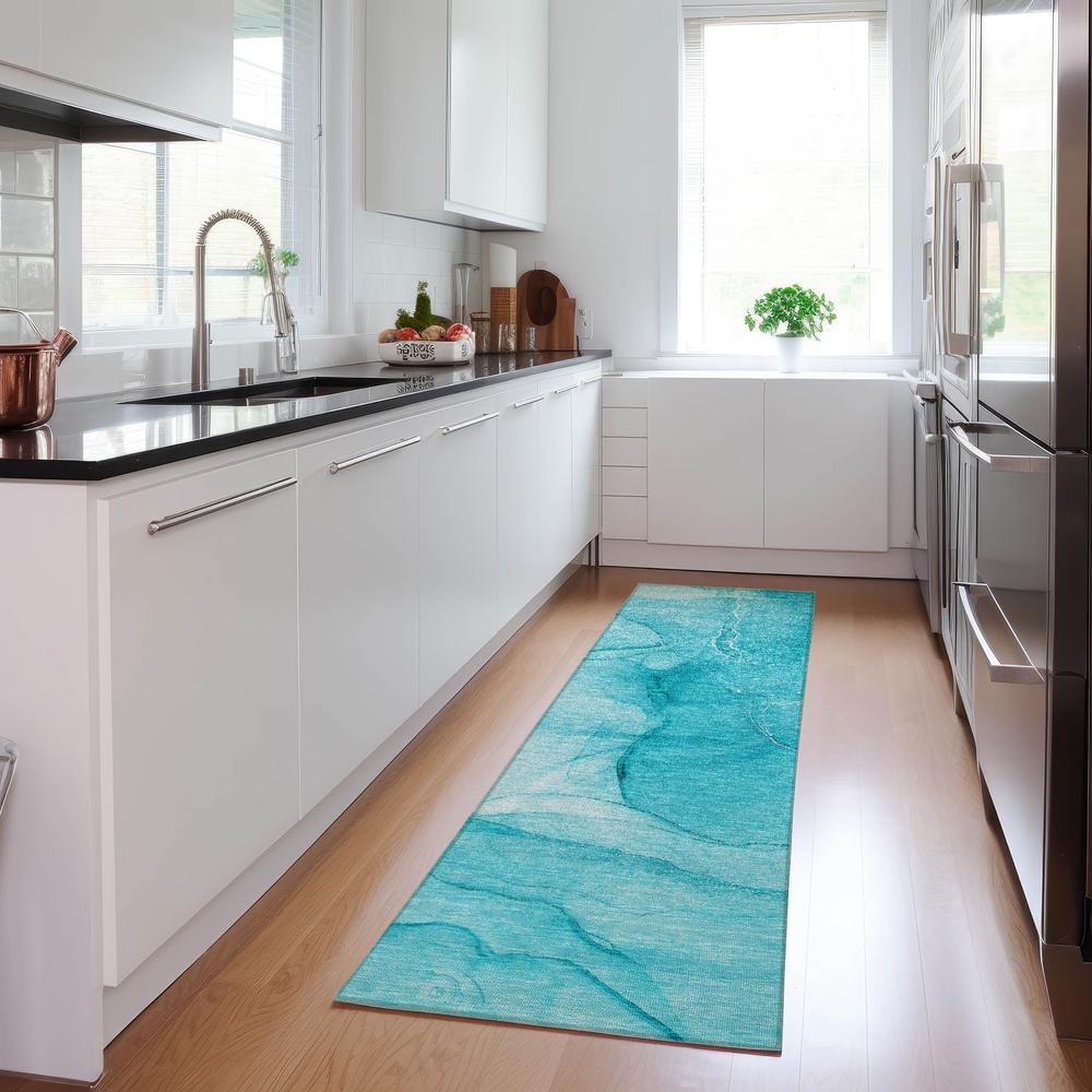 Chantille ACN507 Teal 2'3" x 7'6" Rug. Picture 6