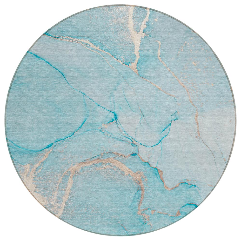 Chantille ACN510 Teal 8' x 8' Rug. Picture 1