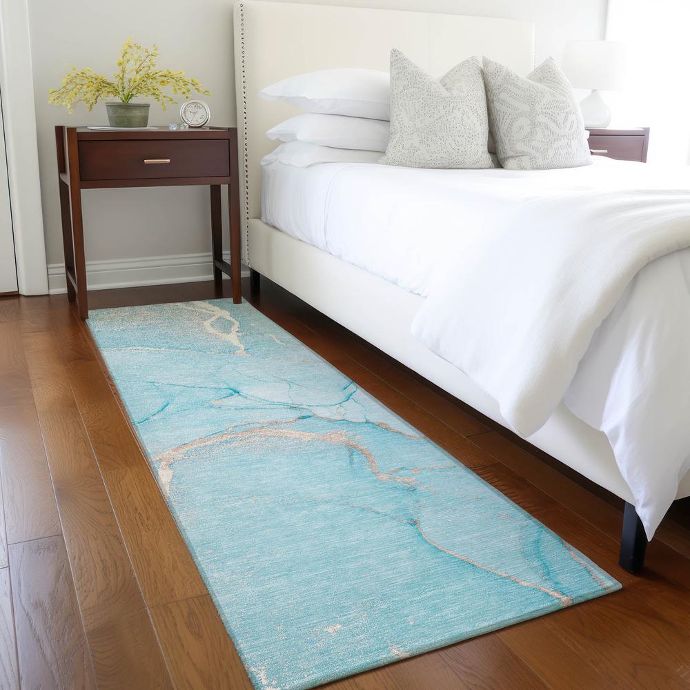 Chantille ACN510 Teal 2'3" x 7'6" Rug. Picture 7