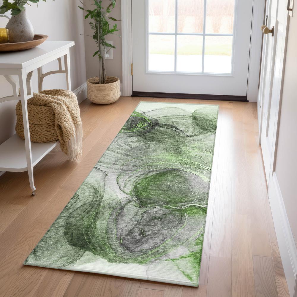 Chantille ACN513 Green 2'3" x 7'6" Rug. Picture 6