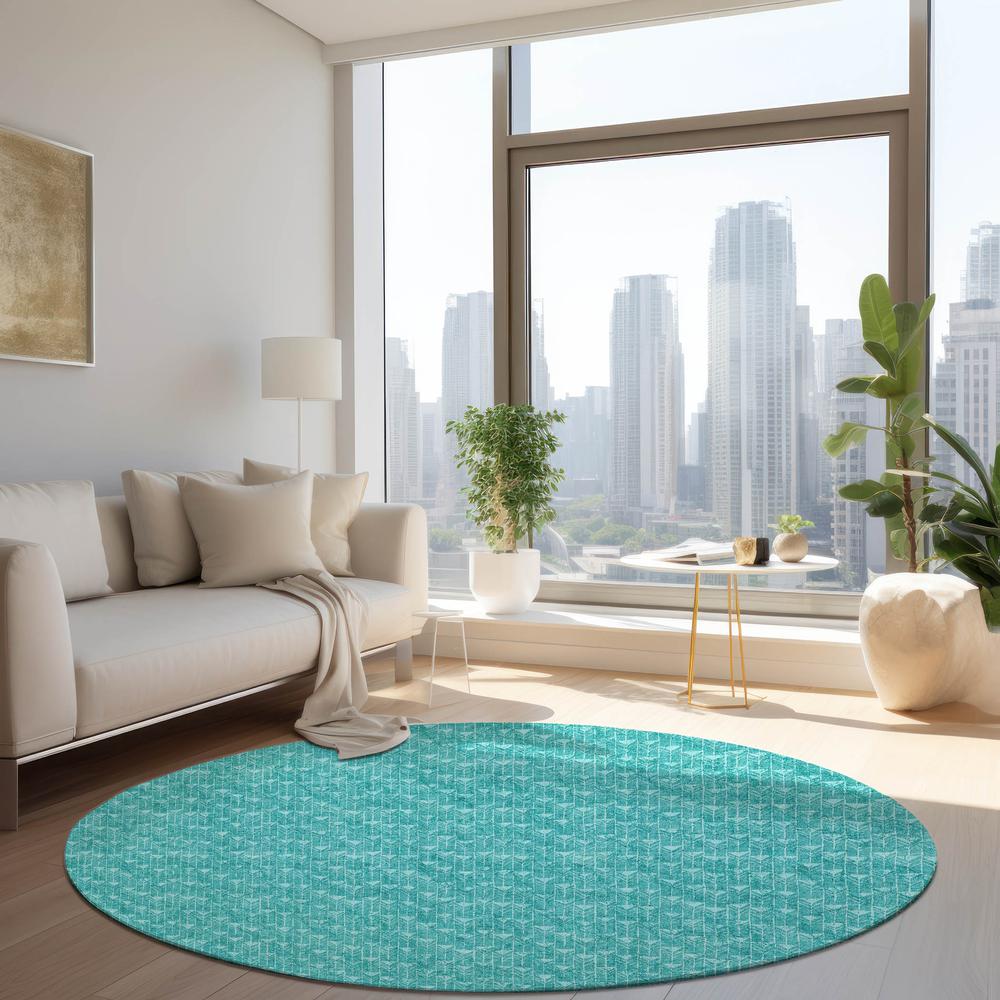 Chantille ACN514 Teal 8' x 8' Rug. Picture 6
