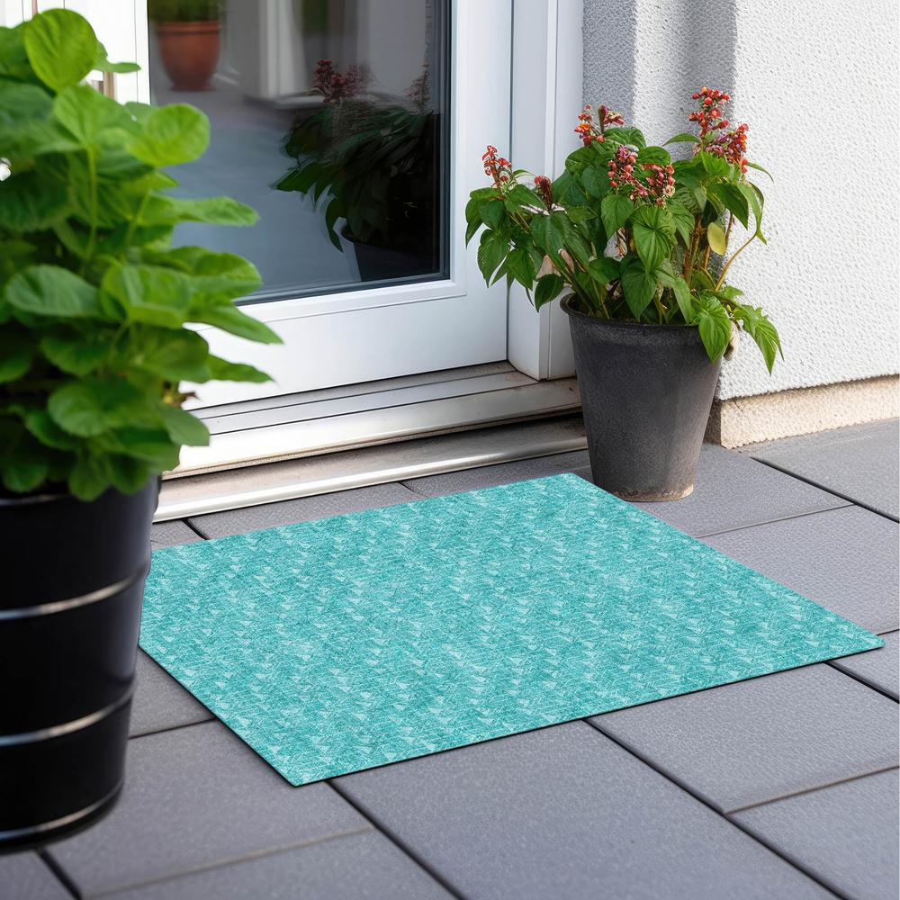 Chantille ACN514 Teal 1'8" x 2'6" Rug. Picture 7
