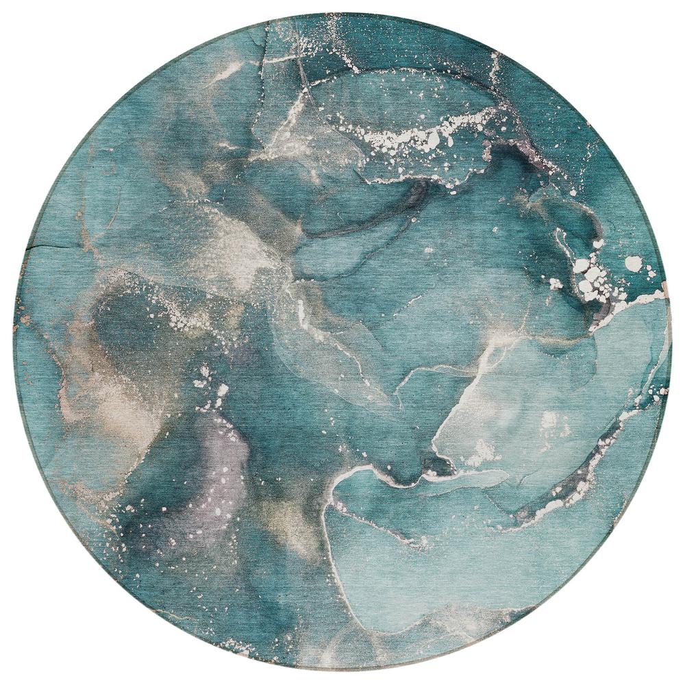 Chantille ACN518 Teal 8' x 8' Rug. Picture 1