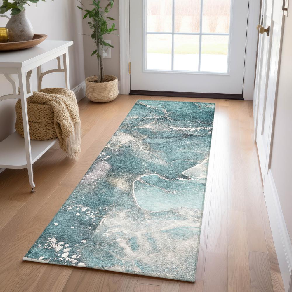 Chantille ACN518 Teal 2'3" x 7'6" Rug. Picture 6