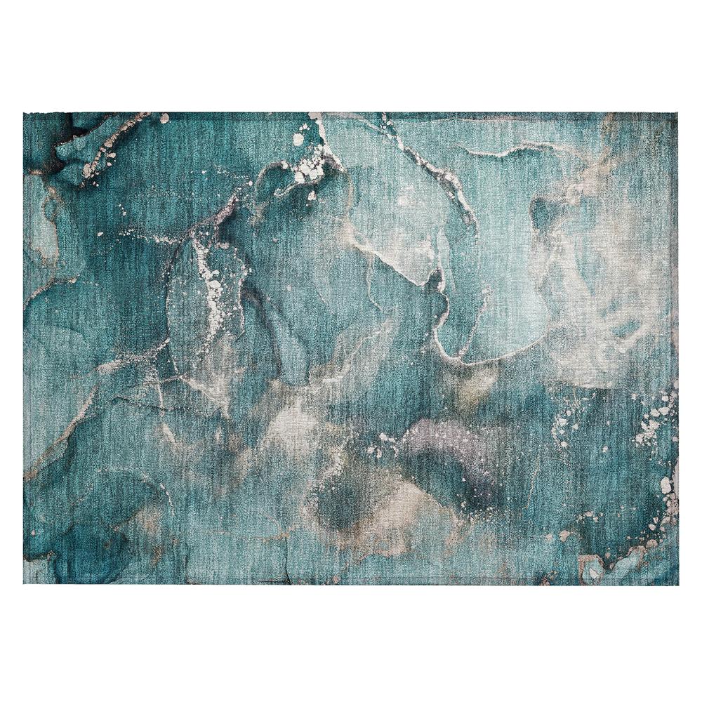 Chantille ACN518 Teal 1'8" x 2'6" Rug. Picture 1