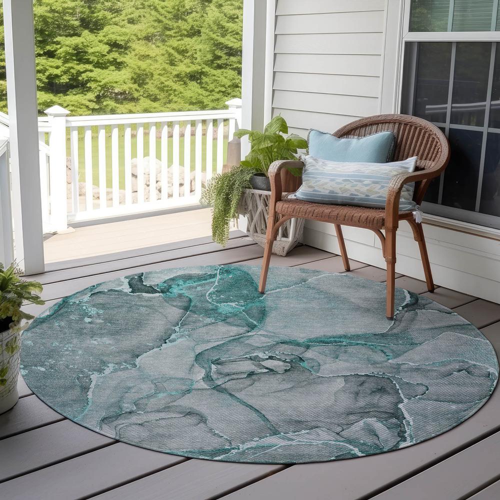 Chantille ACN519 Teal 8' x 8' Rug. Picture 7