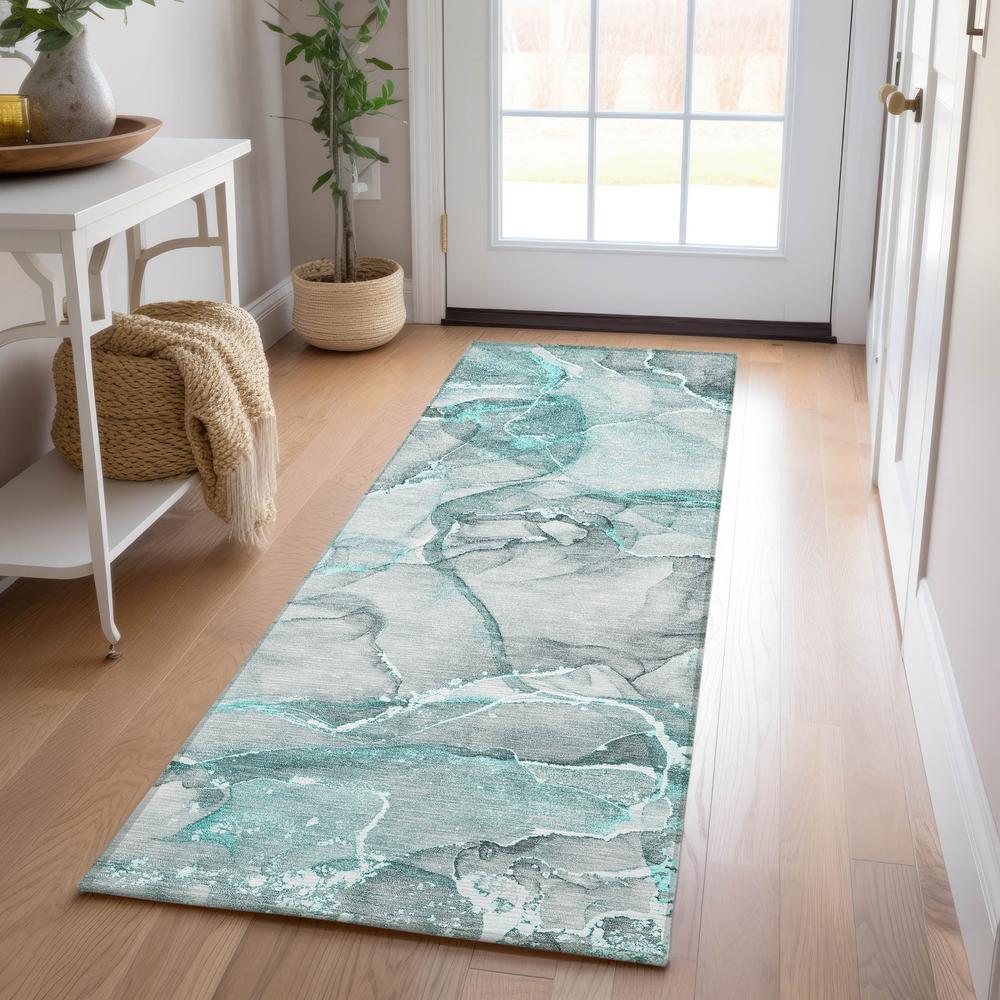 Chantille ACN519 Teal 2'3" x 7'6" Rug. Picture 6