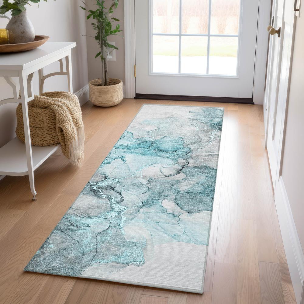 Chantille ACN520 Teal 2'3" x 7'6" Rug. Picture 6