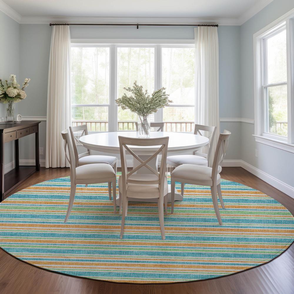 Chantille ACN531 Teal 8' x 8' Rug. Picture 6