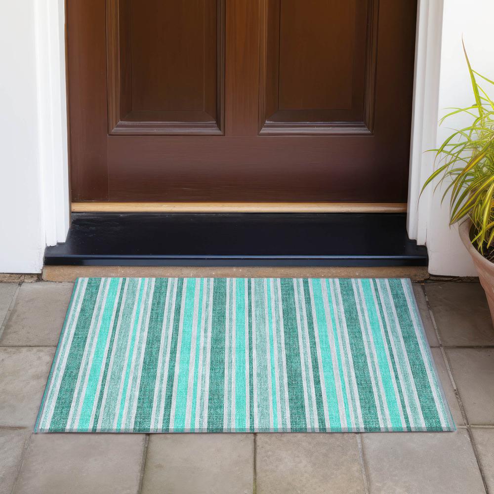 Chantille ACN531 Teal 1'8" x 2'6" Rug. Picture 8